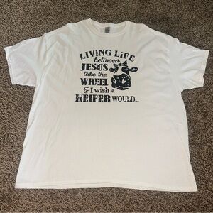 NWOT made by me White Graphic T-Shirt